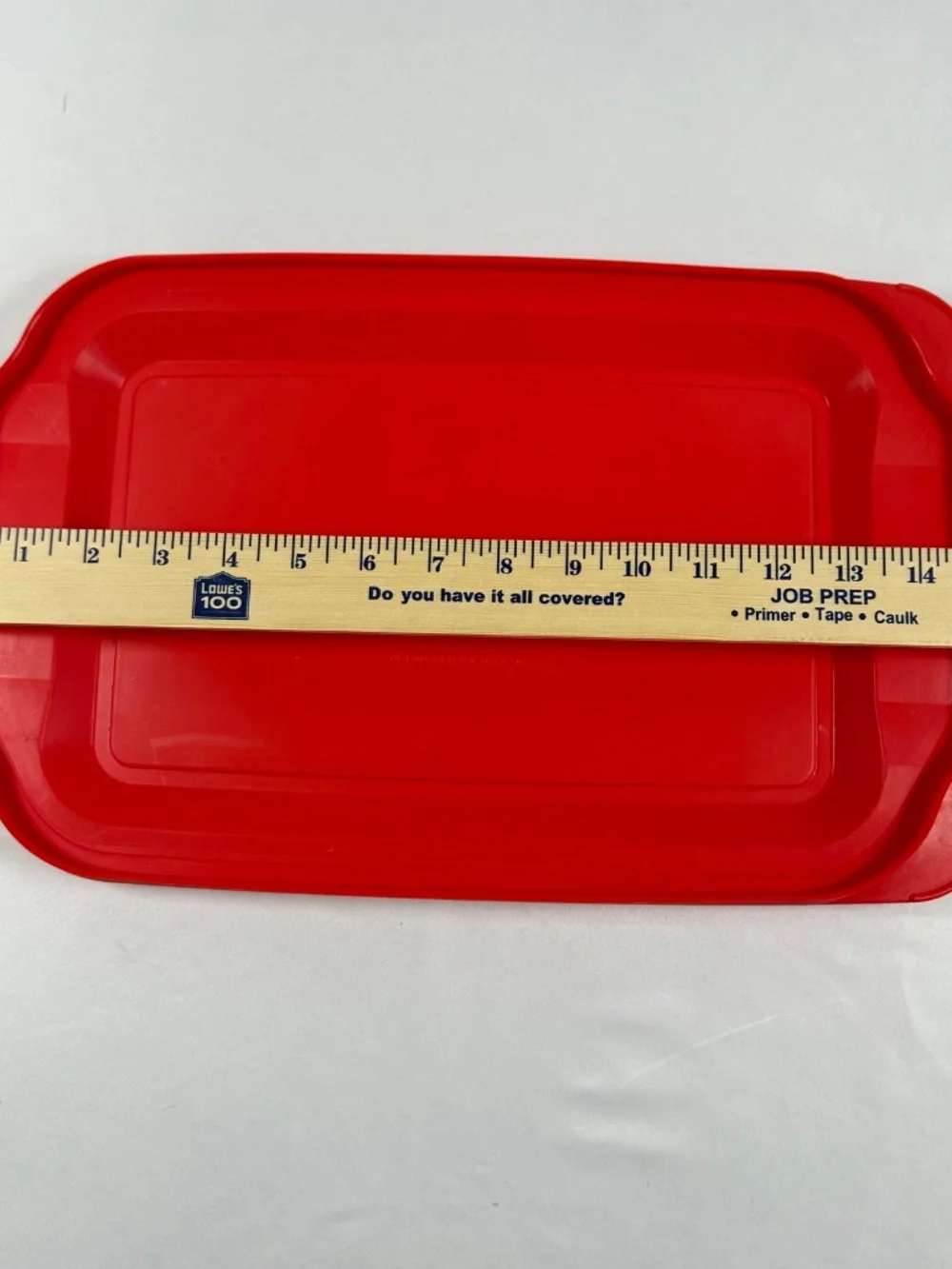 Pyrex Ware Red Plastic Replacement Lid for Casserole Dish 15x9.5 inches.
